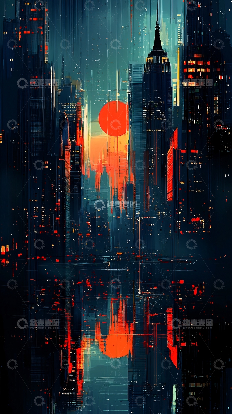 高清大图下载【趣麦麦图】未来都市夜景232