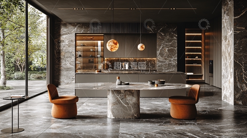 高清大图下载【趣麦麦图】现代极简风格厨房