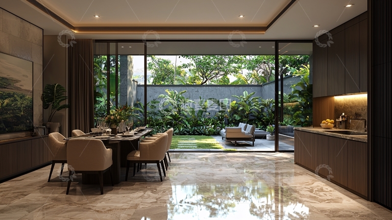 高清大图下载【趣麦麦图】现代极简风格餐厅