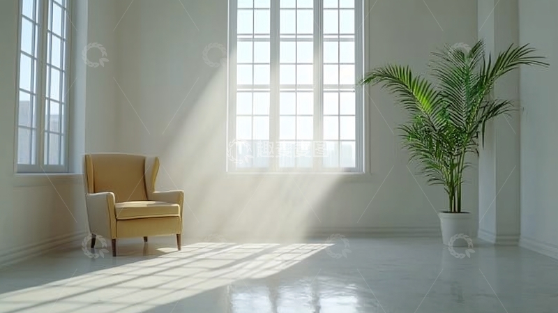 高清大图下载【趣麦麦图】阳光洒进房间的舒适角落