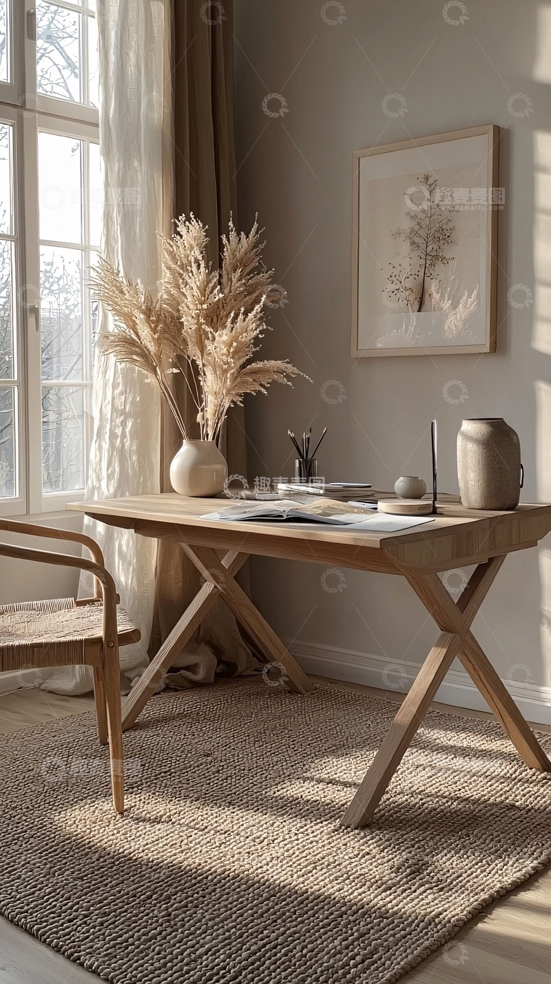 高清大图下载【趣麦麦图】极简风格家居办公桌