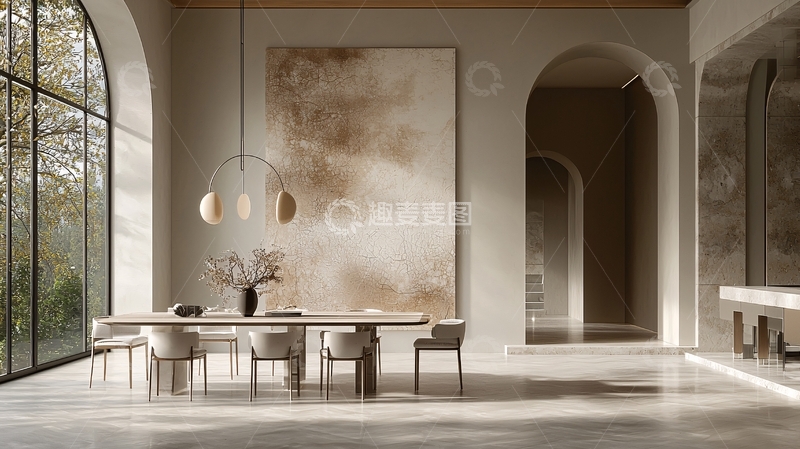 高清大图下载【趣麦麦图】极简轻奢现代餐厅设计