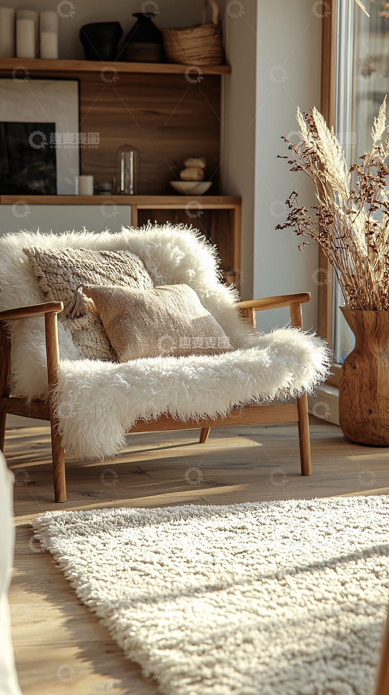 高清大图下载【趣麦麦图】温暖舒适的原木色系家居