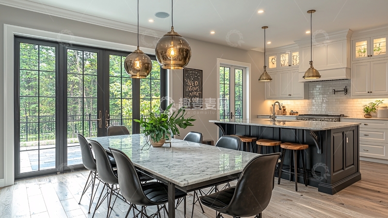 高清大图下载【趣麦麦图】现代简约厨房餐厅
