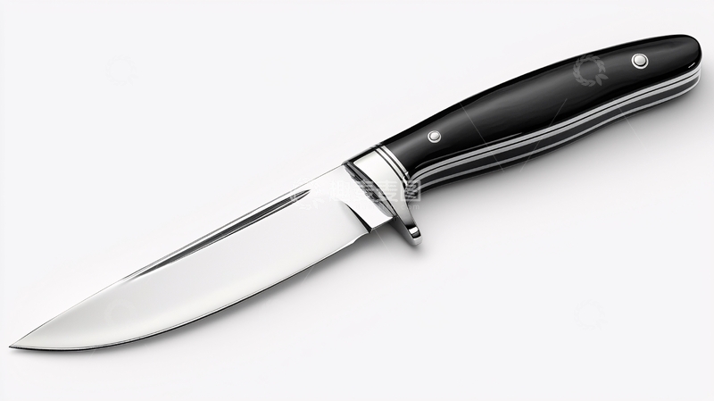 高清大图下载【趣麦麦图】黑色刀柄狩猎刀