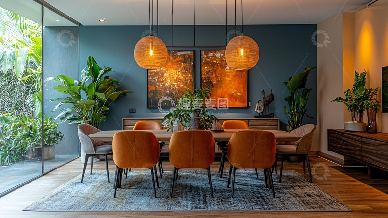 高清大图下载【趣麦麦图】现代轻奢餐厅设计