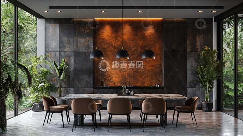 高清大图下载【趣麦麦图】现代极简餐厅设计