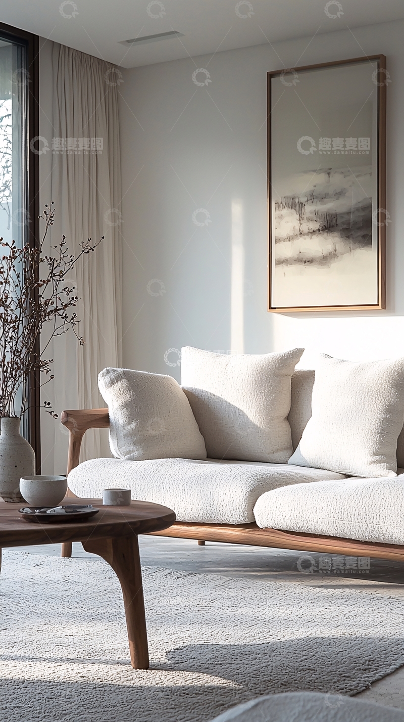 高清大图下载【趣麦麦图】极简风客厅ins风家居