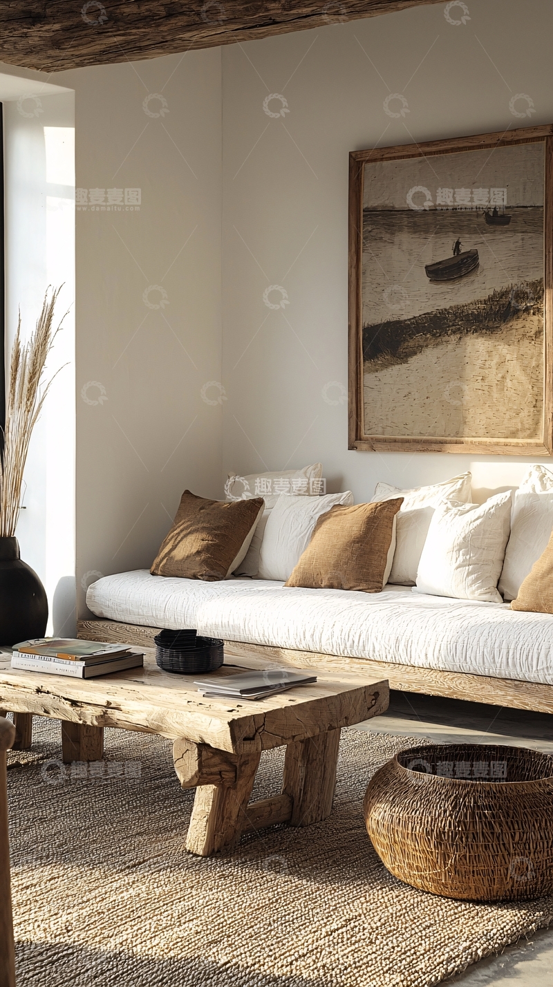 高清大图下载【趣麦麦图】极简风日式客厅设计