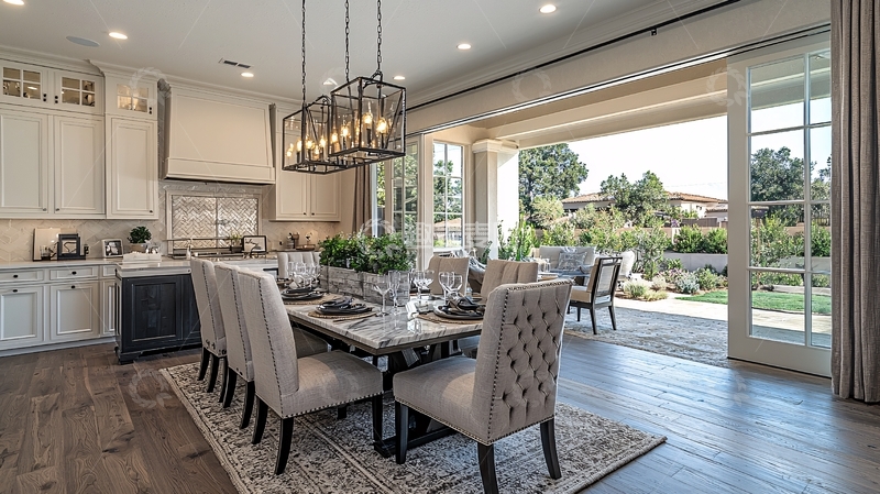 高清大图下载【趣麦麦图】现代美式乡村风格餐厅