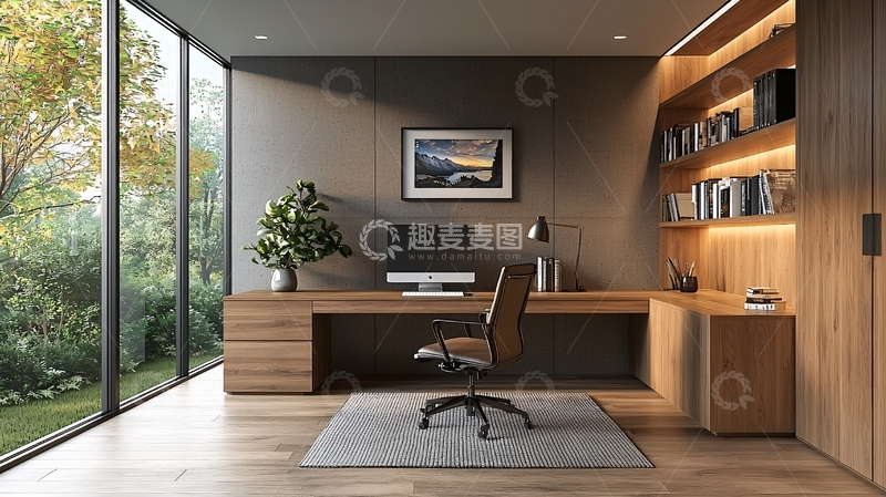 高清大图下载【趣麦麦图】现代简约风格家居办公室
