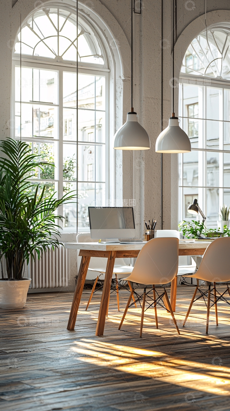 高清大图下载【趣麦麦图】明亮舒适现代简约办公空间