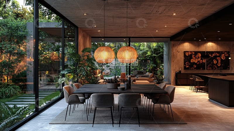高清大图下载【趣麦麦图】现代极简风格餐厅设计