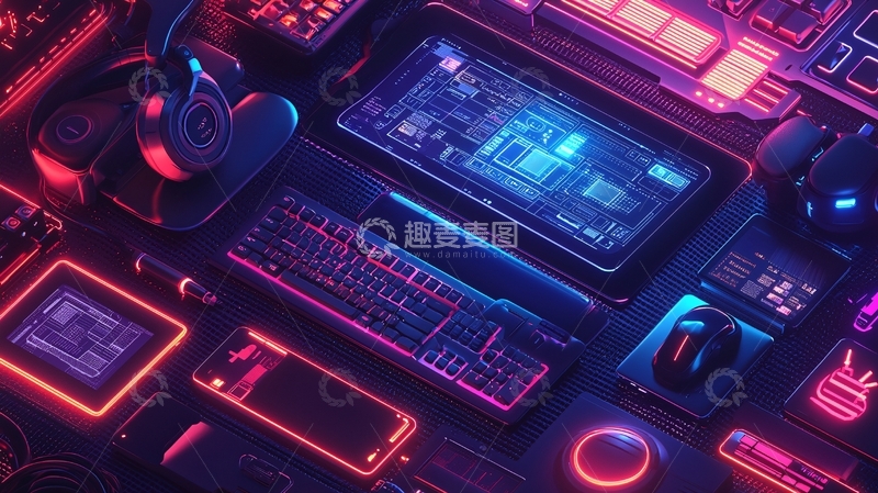 高清大图下载【趣麦麦图】炫酷科技感电竞设备