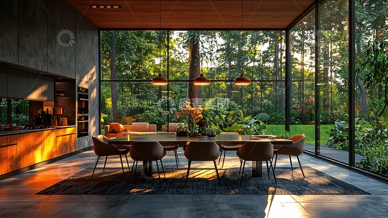 高清大图下载【趣麦麦图】现代极简风格餐厅设计
