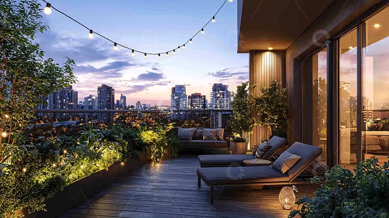 高清大图下载【趣麦麦图】夜景阳台84