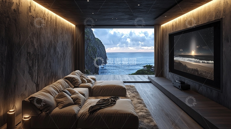 高清大图下载【趣麦麦图】海景家庭影院