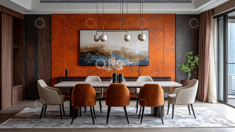 高清大图下载【趣麦麦图】现代轻奢餐厅设计