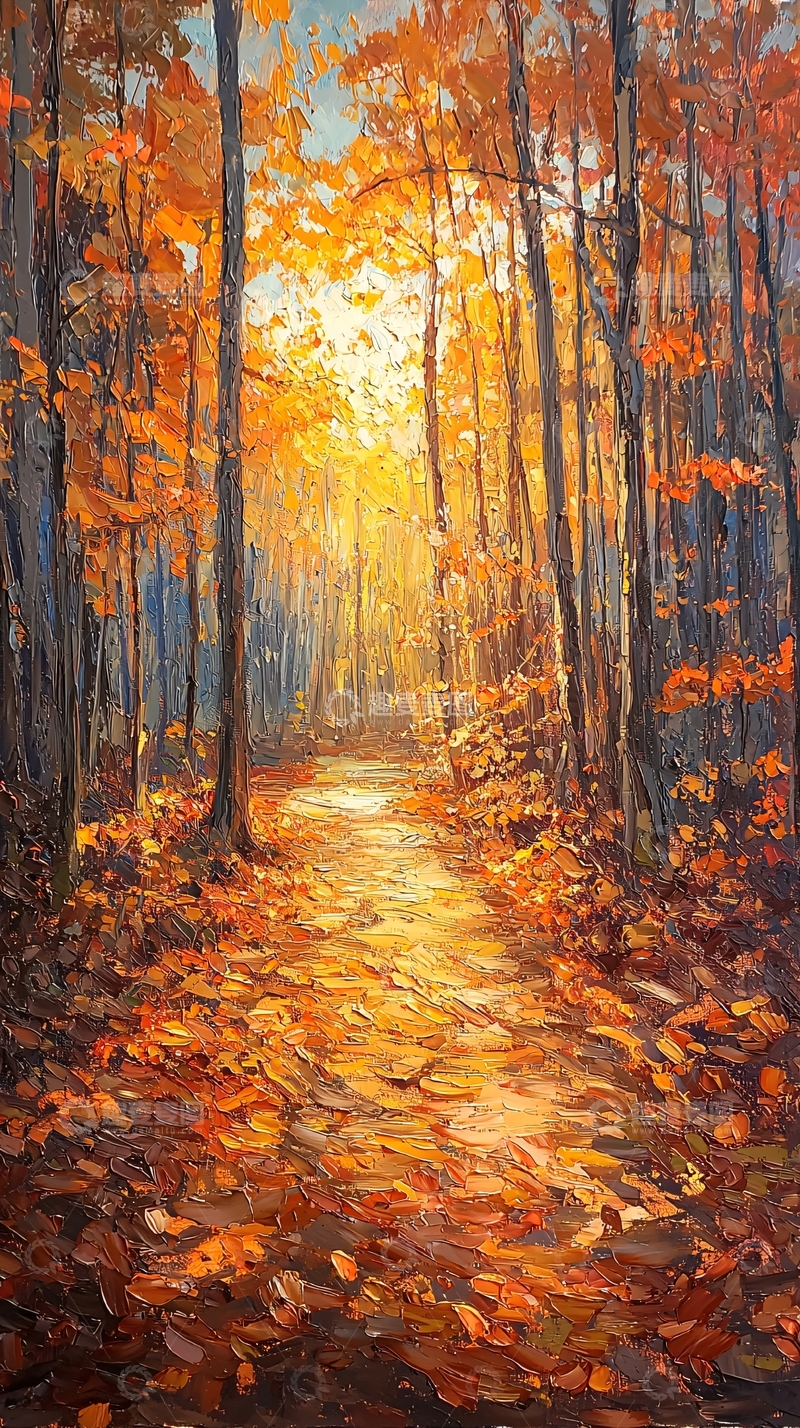 高清大图下载【趣麦麦图】秋日森林小路