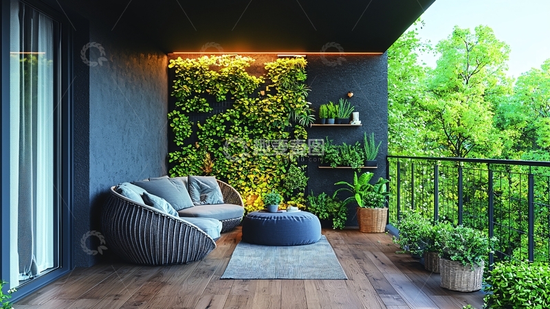 高清大图下载【趣麦麦图】阳台绿化