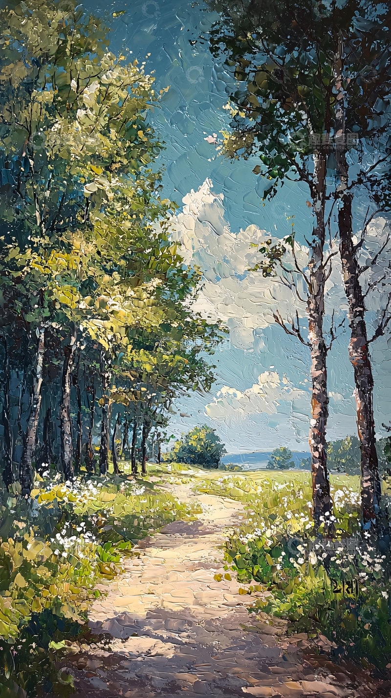 高清大图下载【趣麦麦图】阳光森林小路