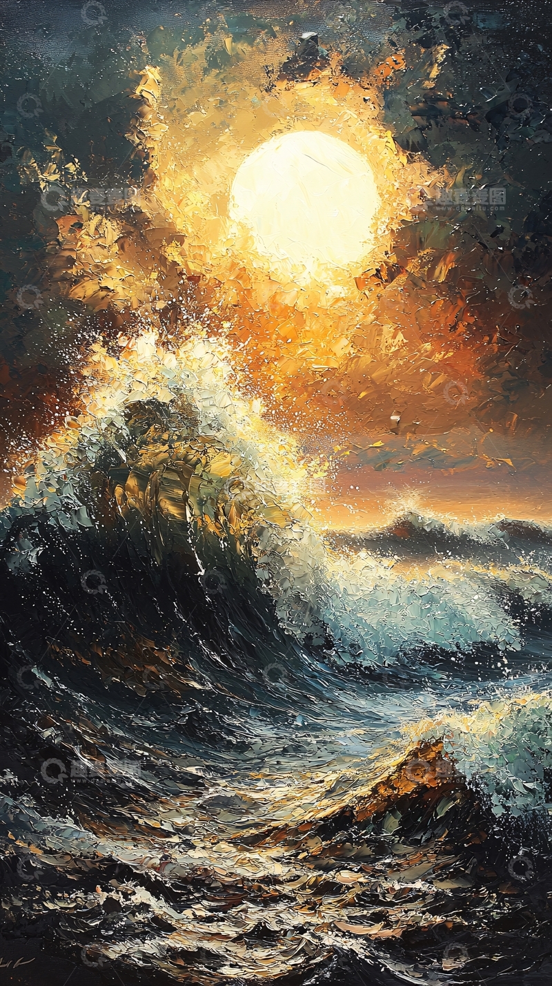 高清大图下载【趣麦麦图】巨浪滔天
