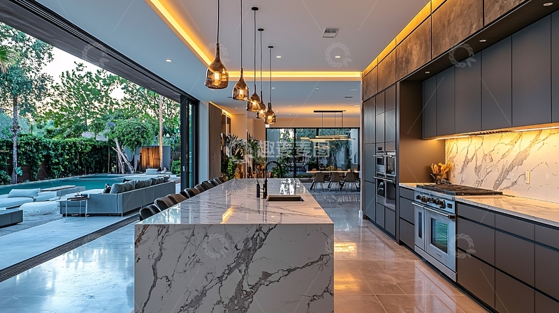 高清大图下载【趣麦麦图】现代极简风格厨房设计