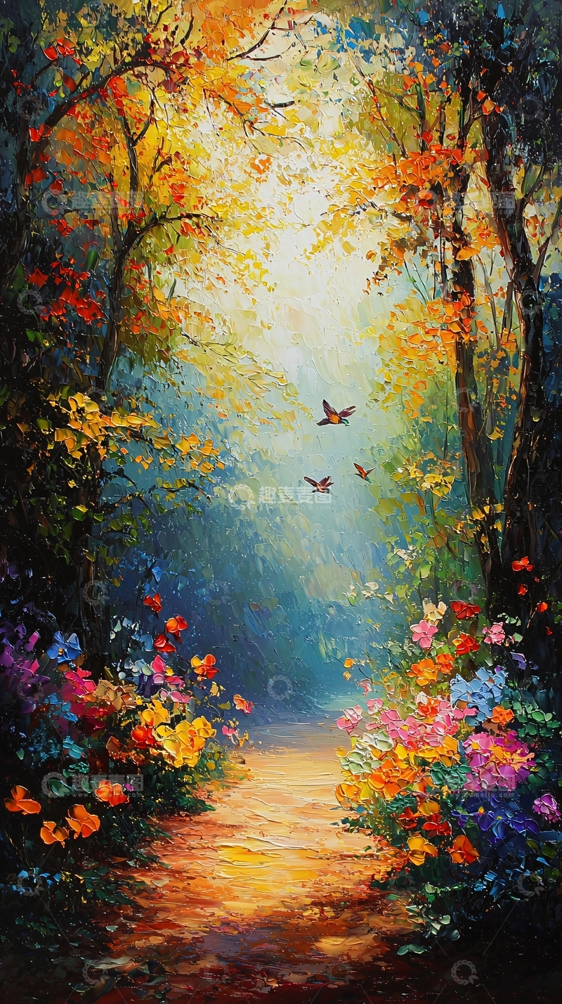 高清大图下载【趣麦麦图】秋日森林小路