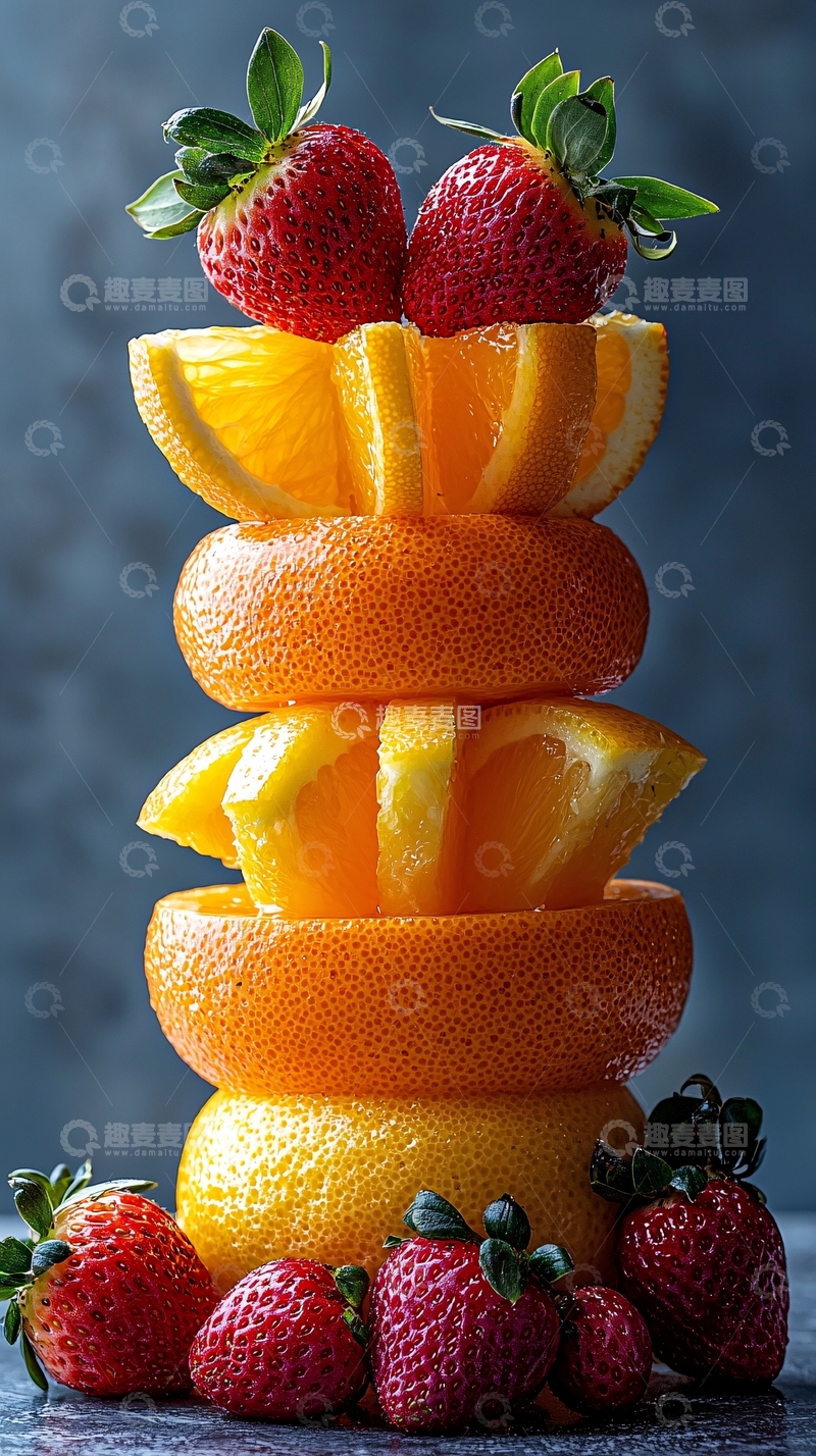 高清大图下载【趣麦麦图】创意水果塔