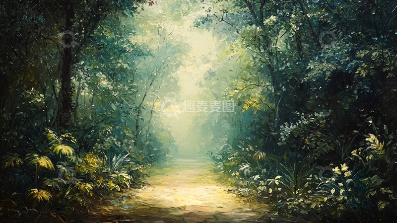 高清大图下载【趣麦麦图】神秘森林小路