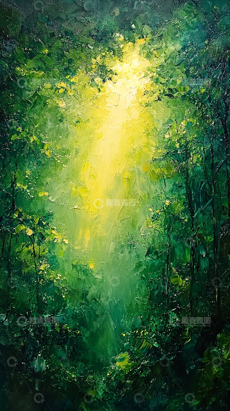 高清大图下载【趣麦麦图】阳光透过树林