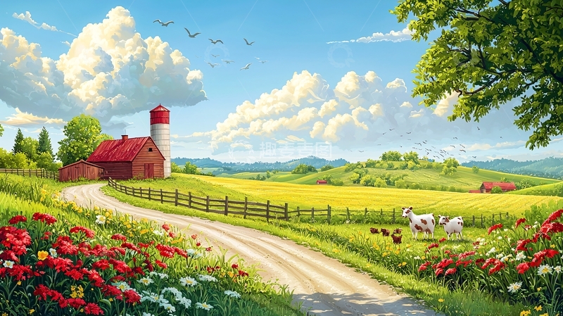 高清大图下载【趣麦麦图】田园风光乡村景色