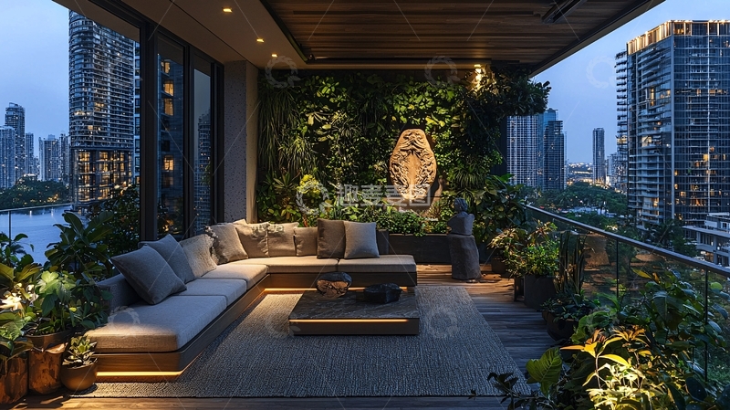 高清大图下载【趣麦麦图】夜景阳台99