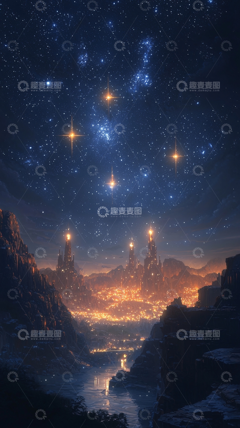 高清大图下载【趣麦麦图】星空夜景