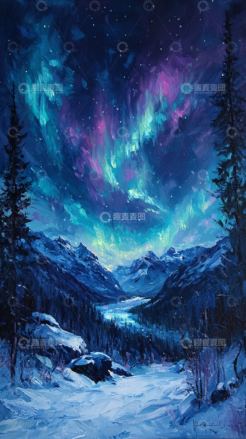 高清大图下载【趣麦麦图】极光