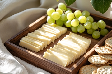 木质托盘奶酪葡萄饼干