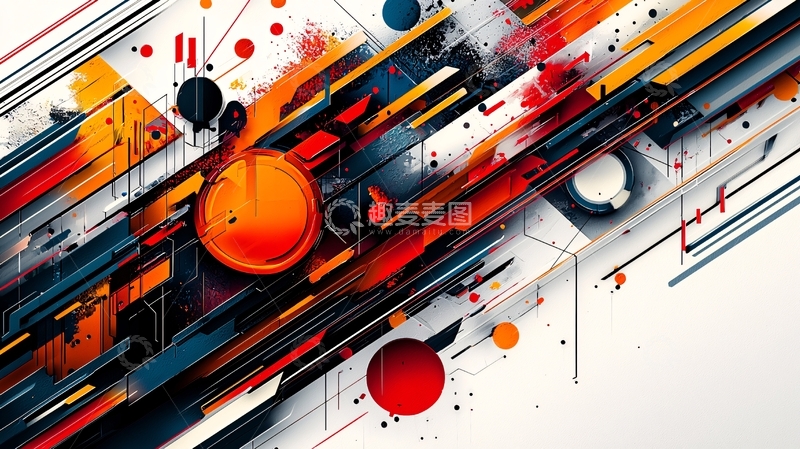 高清大图下载【趣麦麦图】抽象几何背景