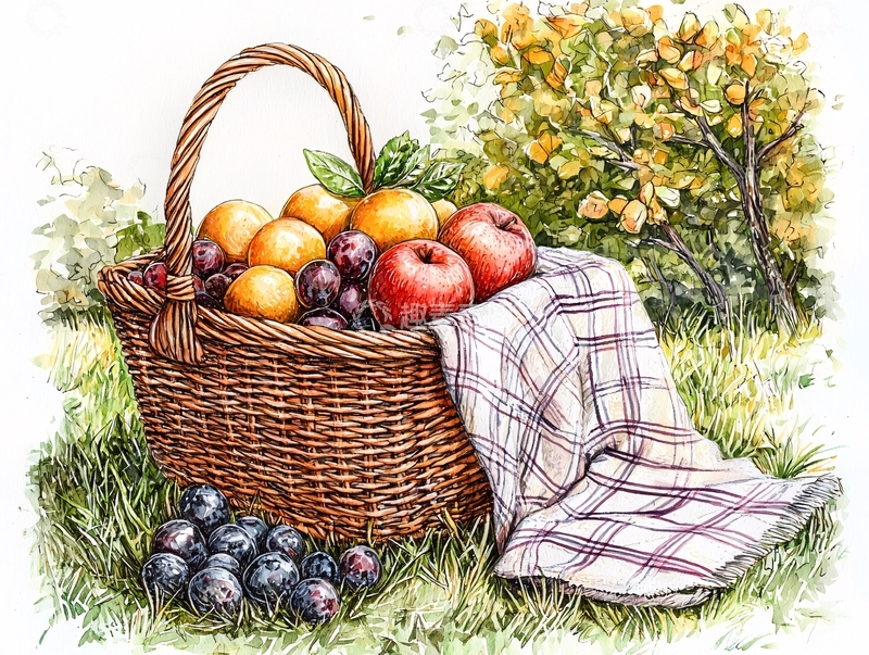 高清大图下载【趣麦麦图】水果篮
