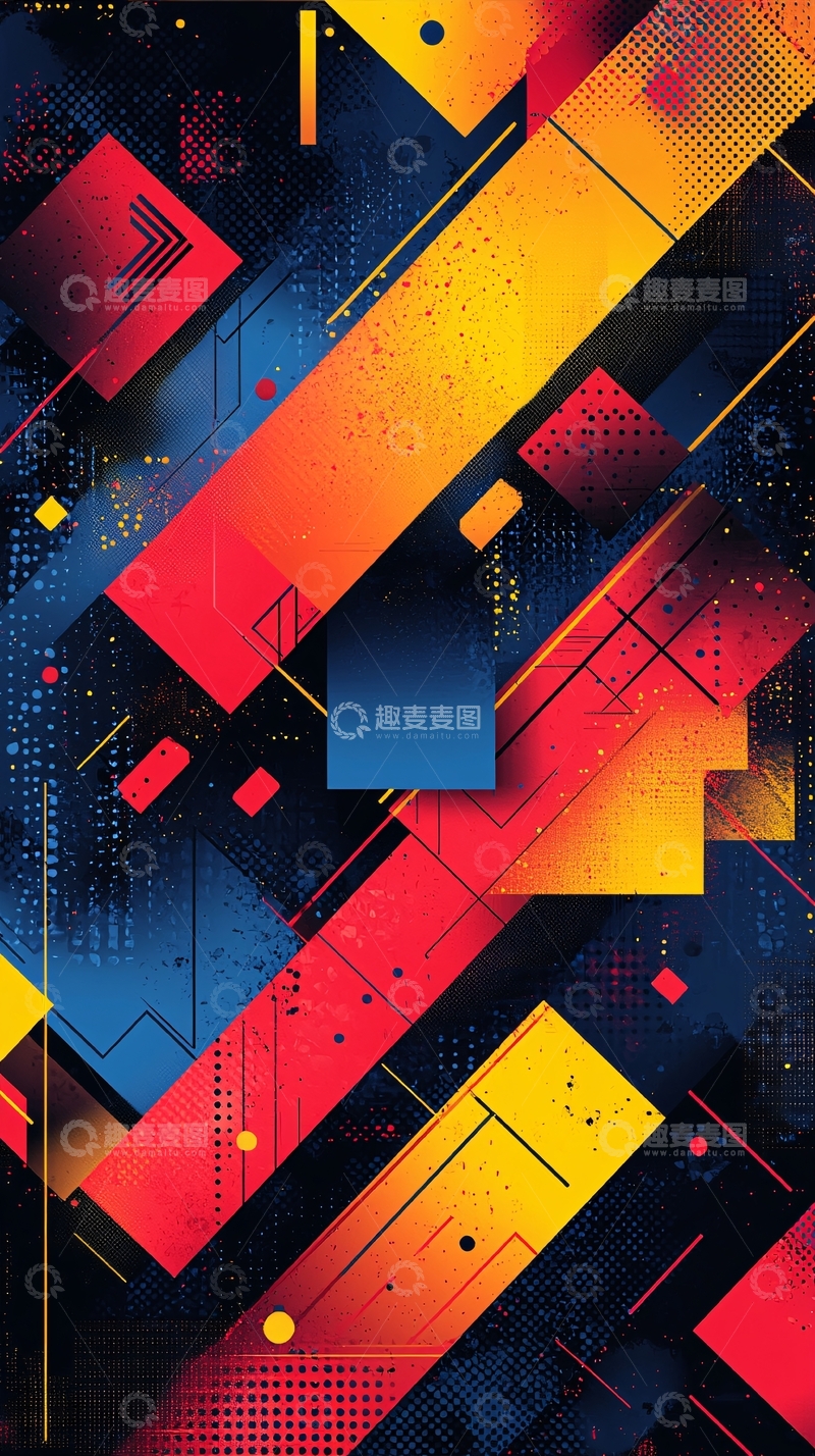 高清大图下载【趣麦麦图】抽象几何背景