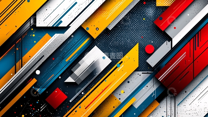高清大图下载【趣麦麦图】抽象几何背景