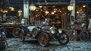 复古老爷车街景