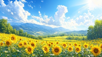 向日葵田园风景