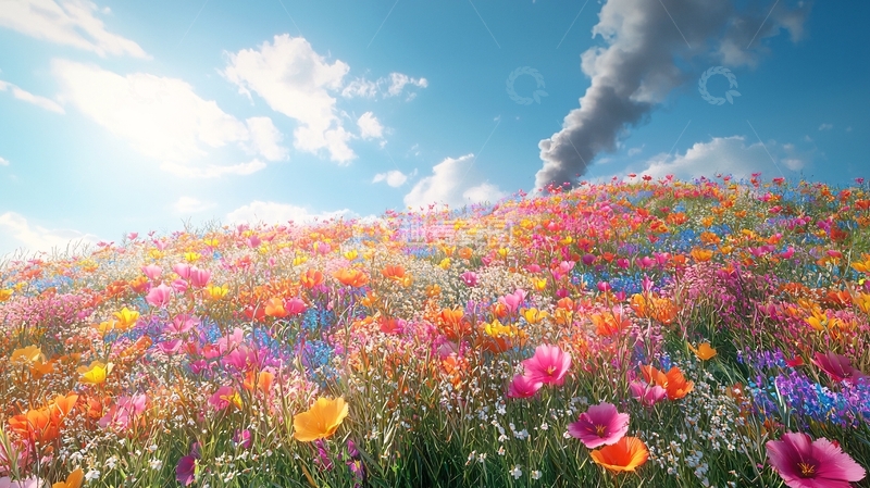 高清大图下载【趣麦麦图】彩色花田