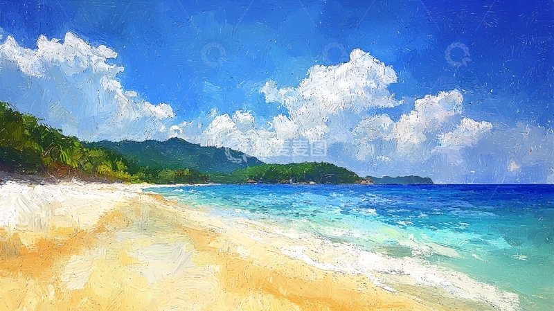 高清大图下载【趣麦麦图】阳光沙滩海景图