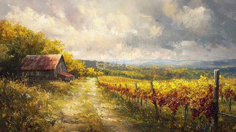 高清大图下载【趣麦麦图】秋日田园风景画