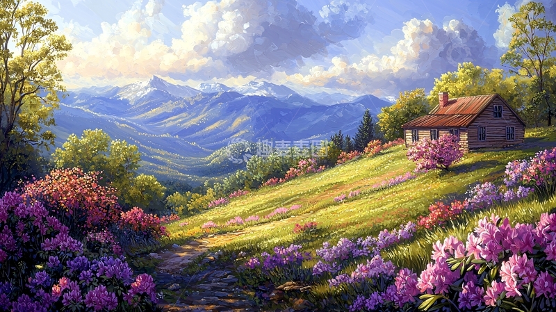 高清大图下载【趣麦麦图】山间小屋