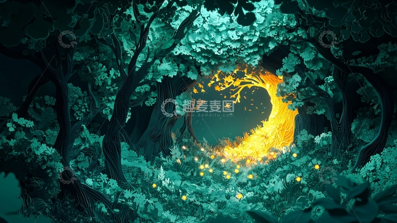 高清大图下载【趣麦麦图】梦幻森林