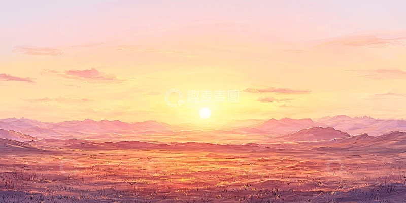 高清大图下载【趣麦麦图】日出山景