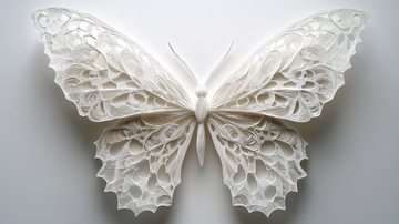 精美白色镂空蝴蝶