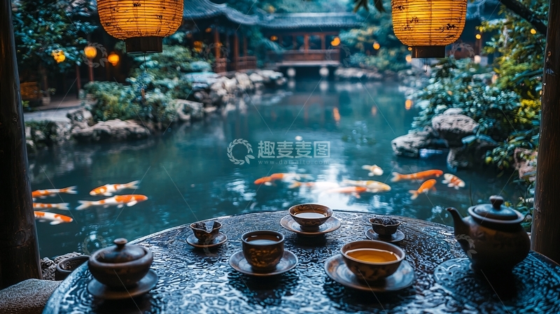 高清大图下载【趣麦麦图】中式庭院